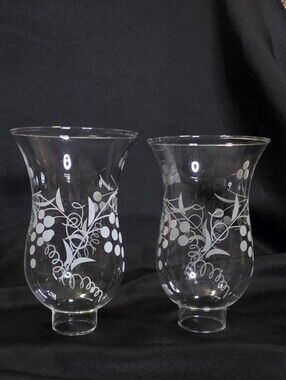 2 Patriot LightingGrape & Leaf Hurricane Shade Candle Chandelier Sconce Chimney